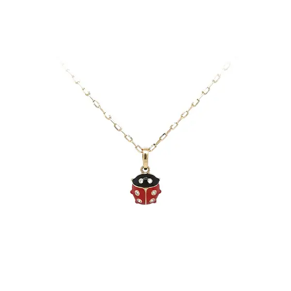 Gold Pendant Ladybug