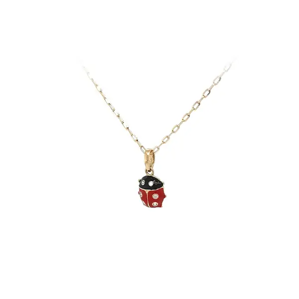 Gold Pendant Ladybug