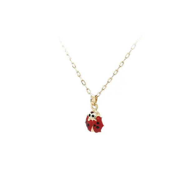Gold Pendant Ladybug