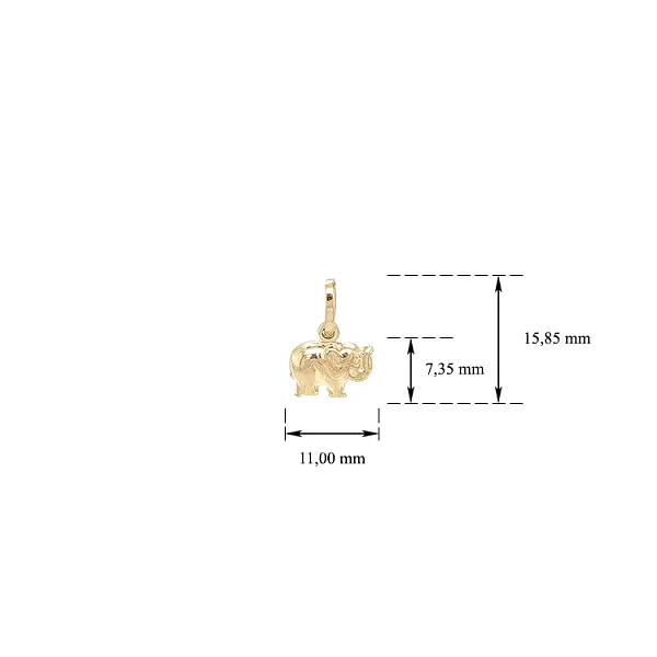 Golden Elephant Pendant