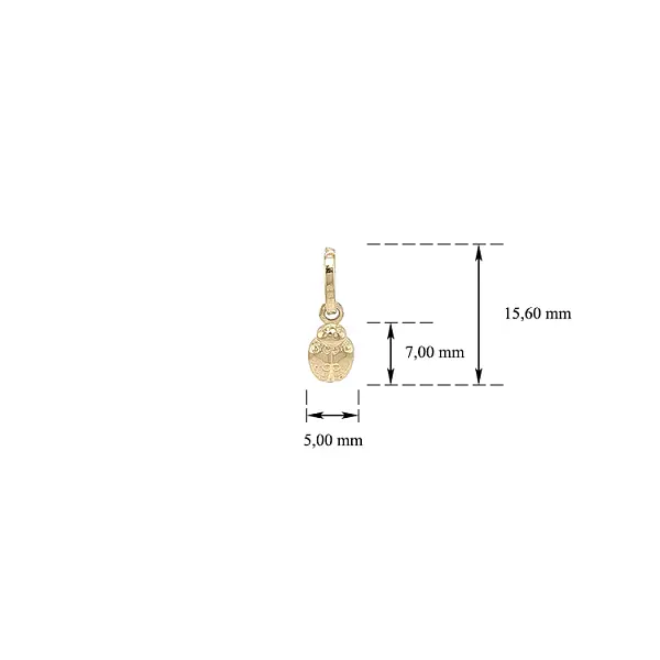 Gold Pendant Ladybug