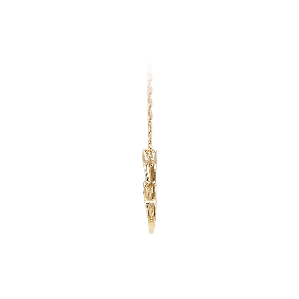 Gold Pendant Heart with Zircons