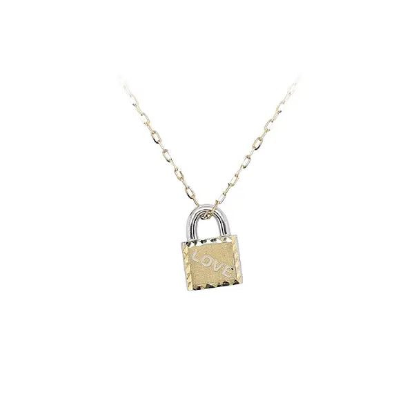 Pendant Lock made of Combination Gold