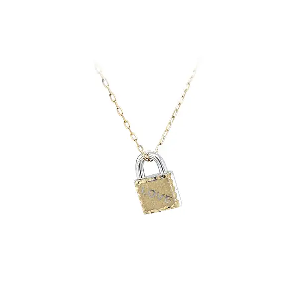 Pendant Lock made of Combination Gold