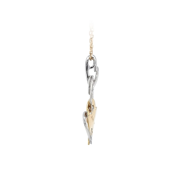 Gold Pendant Heart Connected by Love
