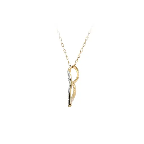 Gold Pendant Heart with Zircons