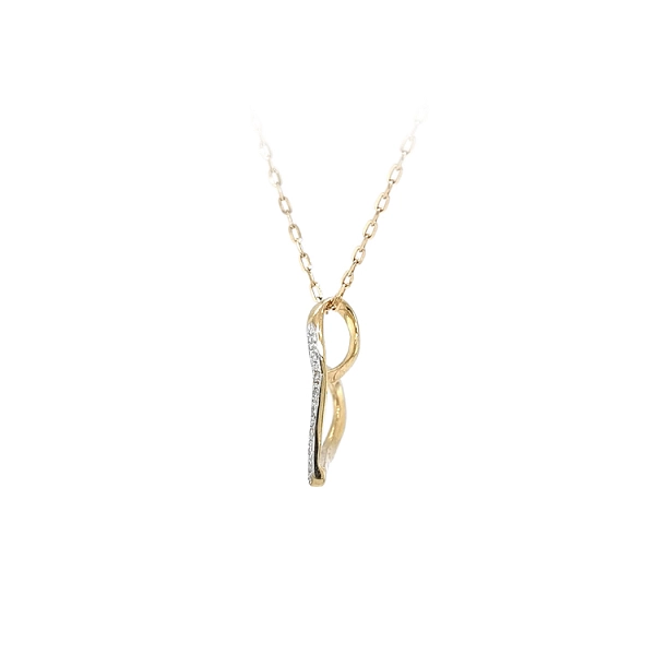 Gold Pendant Heart with Zircons
