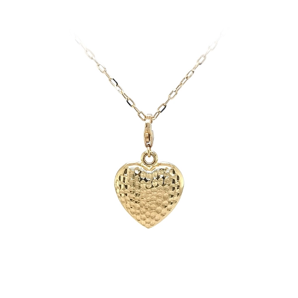 Gold Pendant Heart on Bracelet