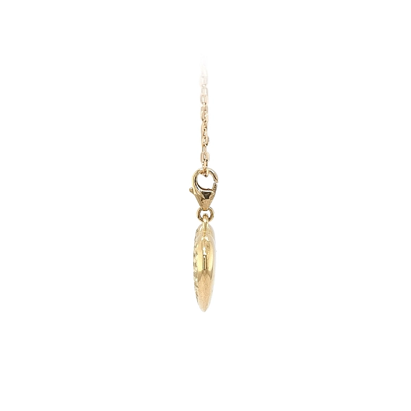 Gold Pendant Heart on Bracelet