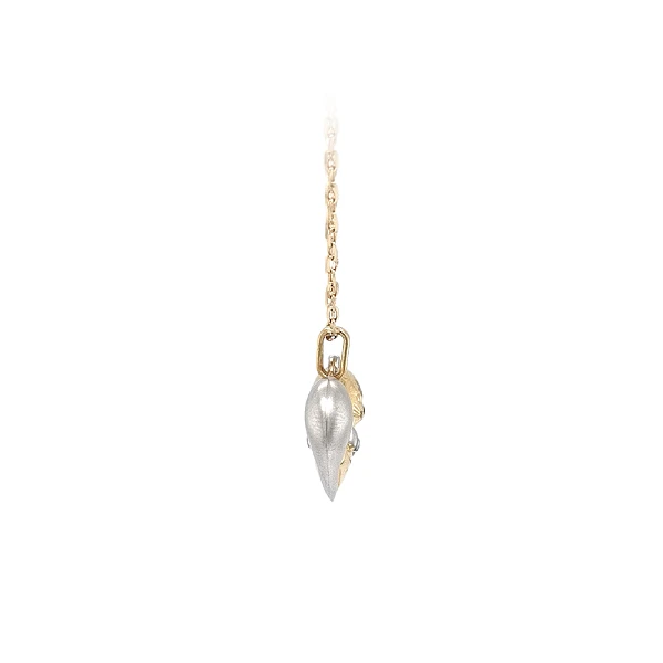 Pendant Heart Cat made of Combined Gold