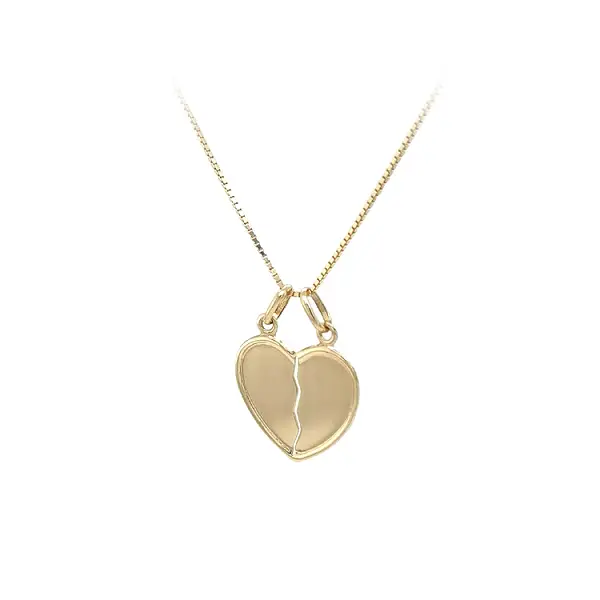 Gold Pendant Heart for Two