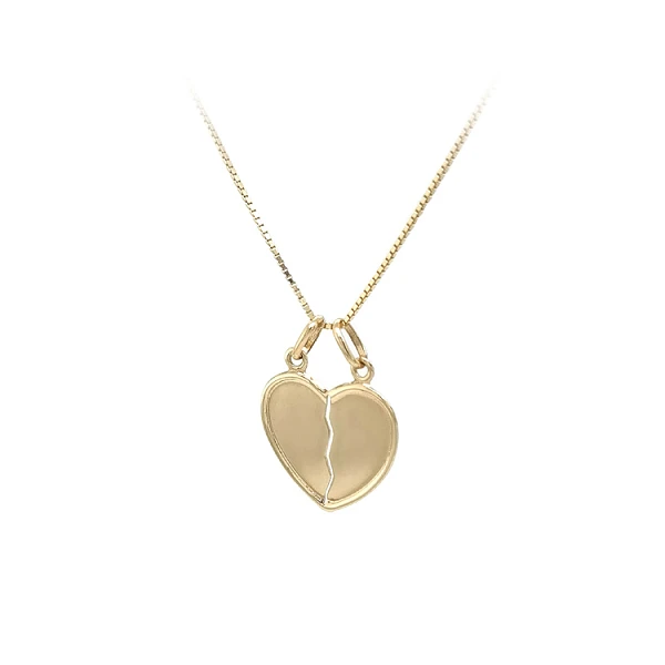 Gold Pendant Heart for Two