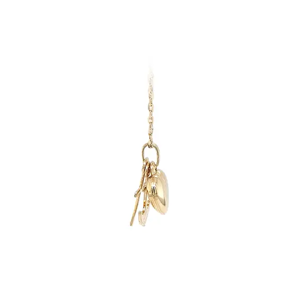 Gold Pendant Heart, Anchor, Cross
