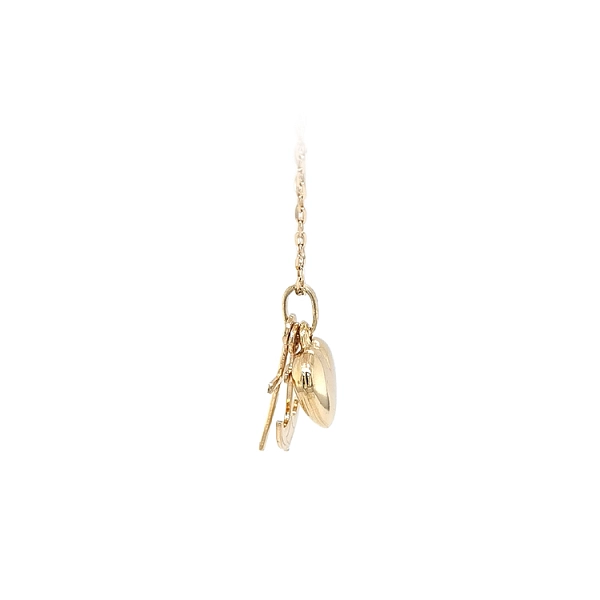 Gold Pendant Heart, Anchor, Cross