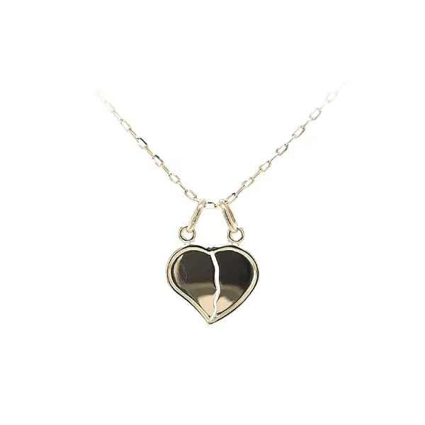 Gold Pendant Heart for Two