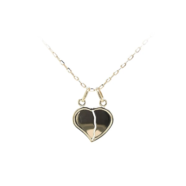 Gold Pendant Heart for Two
