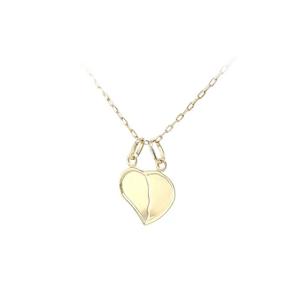 Gold Pendant Heart for Two