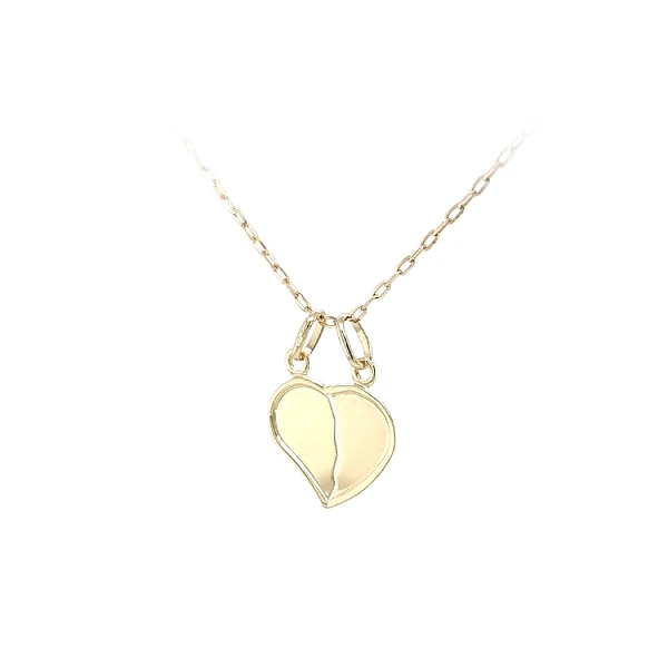 Gold Pendant Heart for Two