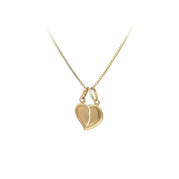 Gold Pendant Heart for Two