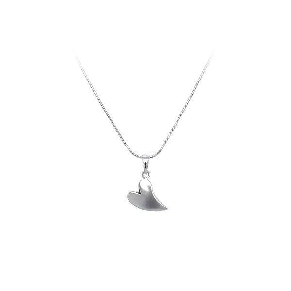Pendant Heart of White Gold