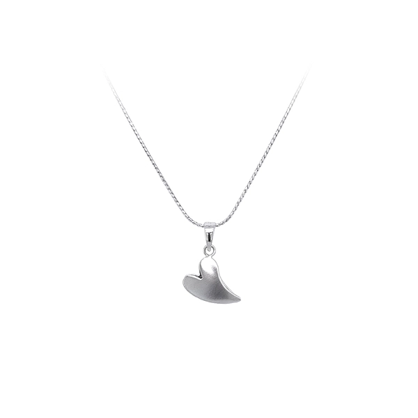 Pendant Heart of White Gold