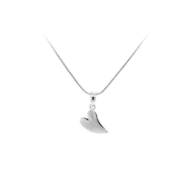 Pendant Heart of White Gold