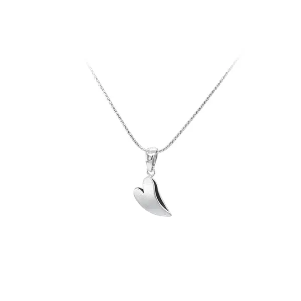 Pendant Heart of White Gold