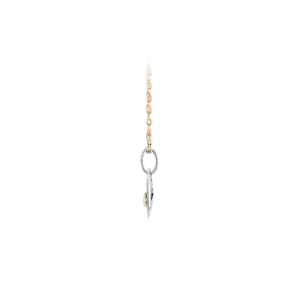 Gold Pendant Heart Pierced with Arrow