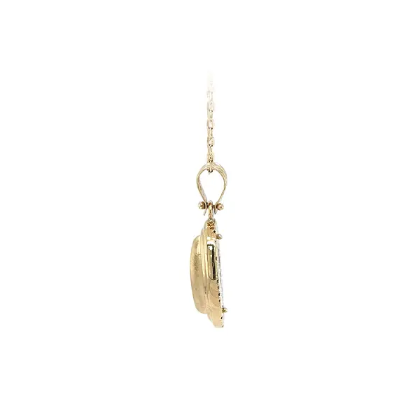 Gold Pendant with Coral