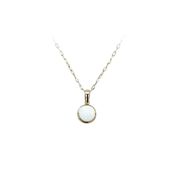 Gold Pendant with Opal