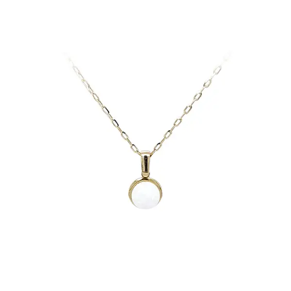 Gold Pendant with Opal
