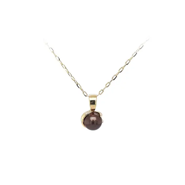 Gold Pendant with Pearl