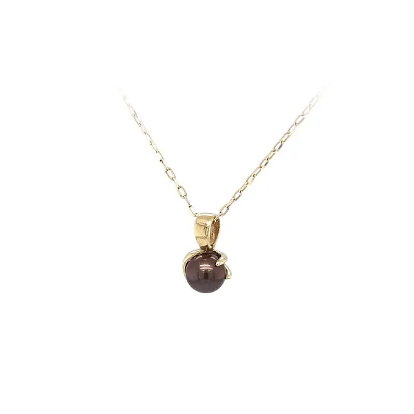 Gold Pendant with Pearl