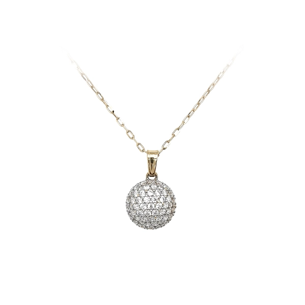 Gold Pendant with Zircons