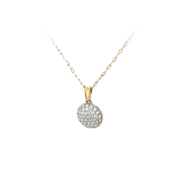 Gold Pendant with Zircons