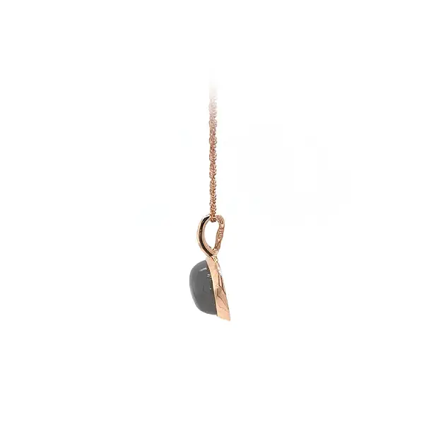 Gold Pendant with Grey Stone