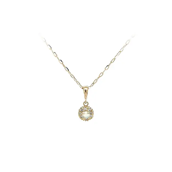 Gold Pendant with Opal