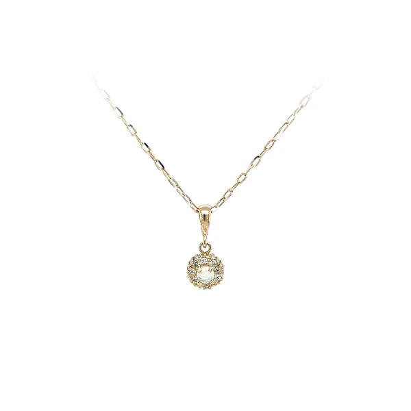Gold Pendant with Opal