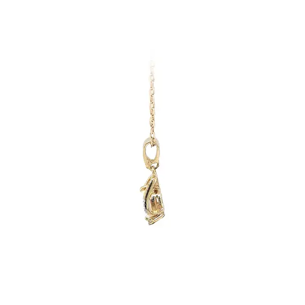 Gold Pendant with Opal and Zircons