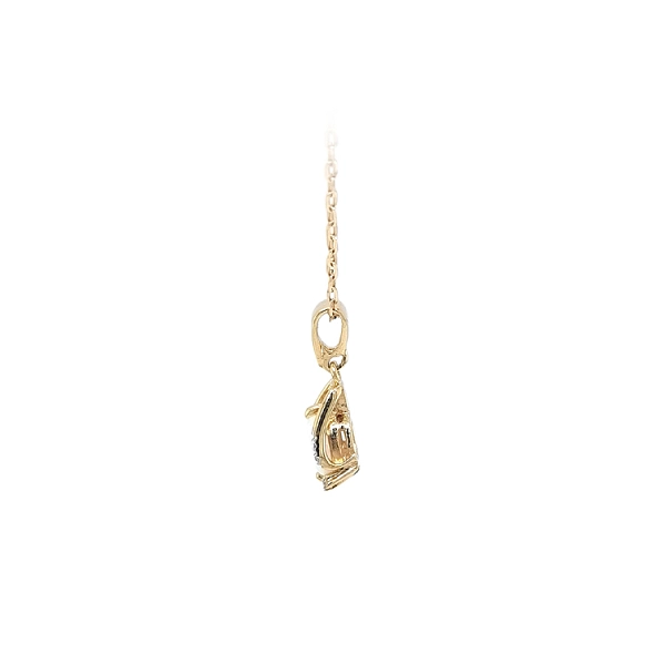 Gold Pendant with Opal and Zircons