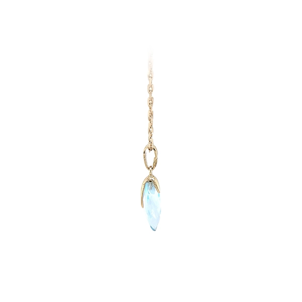 Gold Pendant with Blue Stone