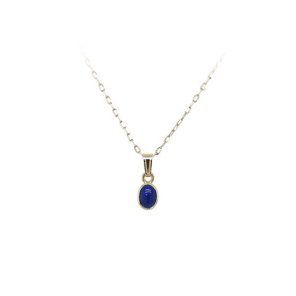 Gold Pendant with Lapis Lazuli