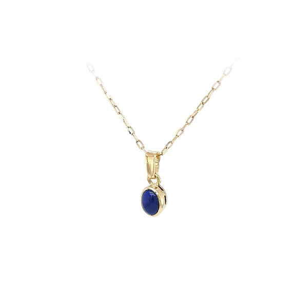 Gold Pendant with Lapis Lazuli