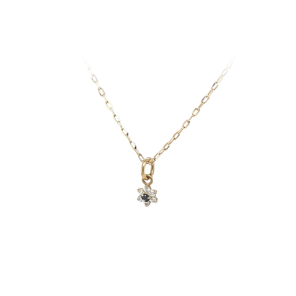 Gold Pendant with Blue Stone