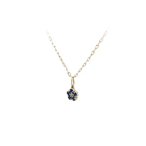 Gold Pendant with Blue Stone