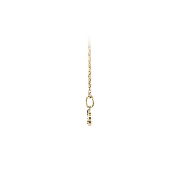 Gold Pendant with Blue Stone