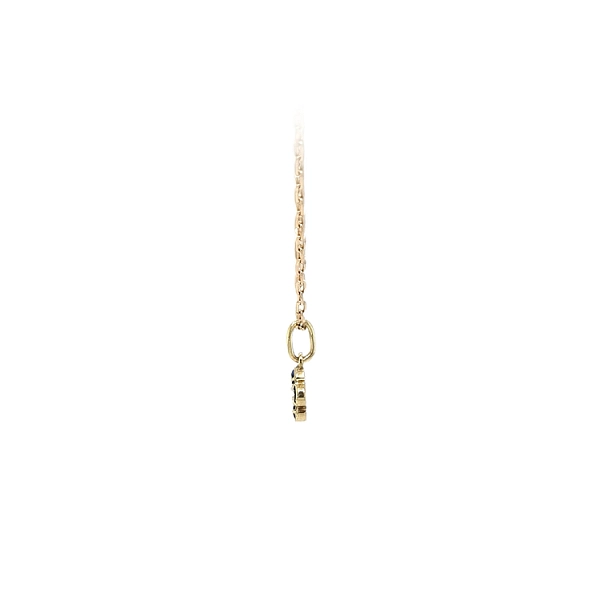 Gold Pendant with Blue Stone