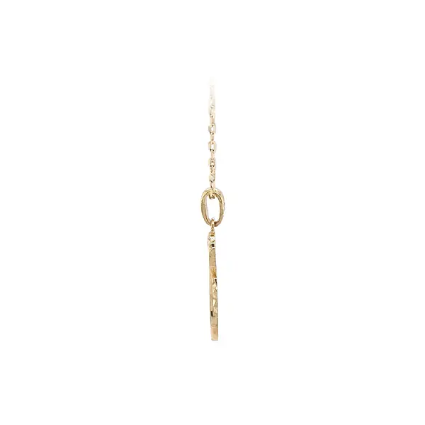 Gold Pendant Sea Horse with Zircons