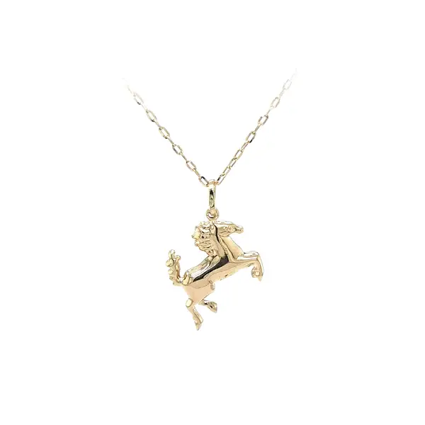 Gold Pendant Horse
