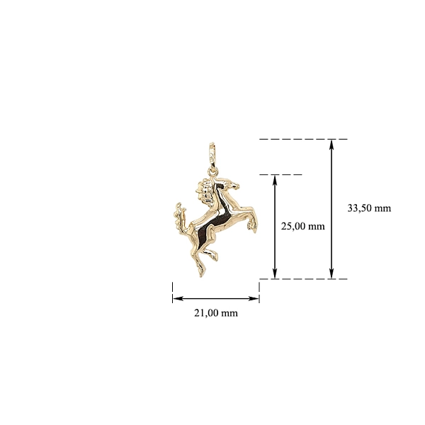 Gold Pendant Horse